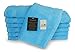 SALBAKOS 100% Turkish Cotton Towels (Aqua, 12 Washcloths)