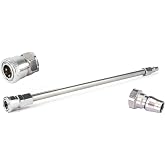 Electric Air Fittings Extension Rod for Premium Reciprocating Machine Attachments Vac-U-Lock Air Quick Connectors Accessories 11.8 Inches Length