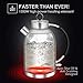 ASCOT Kettle,1.7QT Hot Tea Heater with Food Grade Stainless Steel No Plastic Inside,Cordless Water Boiler Fast Heating Auto Shut-Off & Boil-Dry Protection