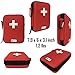 First Aid Kit - 100 Piece, Red Semi Hard Case for Emergency at Home, Outdoors, Car, Camping, Workplace, Hiking & Survival.