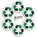 iSYFIX Recycle Sticker for Trash Can –6 Pack 5 inch- Premium Self-Adhesive Vinyl, Laminated for Weatherproof, UV Resistant, Perfect Label Stickers for containers, Ideal Sign for Home, Office, Kitchen