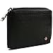 Alpine Swiss Men's Leather Zip Around Wallet ID Card Window Secure Zipper Bifold