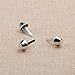 TinaWood 100PCS 15mm Plate Bottom Stud Bag Feet/Silver Cone Studs Purse Feet Spike Nailheads Brad leathercraft Findings (100PCS 15mm)