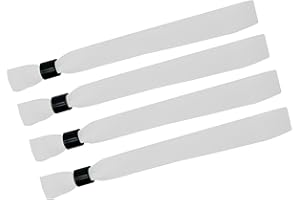 Wristrenyi Cloth Wristbands For Events-100 Pack White Fabric Bracelets Wrist Bands for Concerts Festival Admission Party