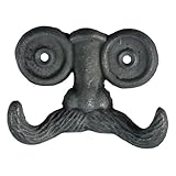 1 X Cast Iron Mustache Wall Hook - 3.5