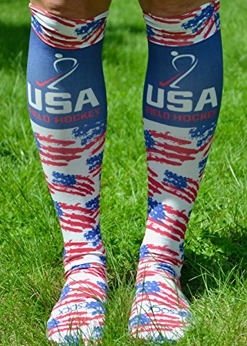 HOCSOCX Womens/Girls Shin Guard Rash UNDER Sport Socks (Medium (Shoe Size 5-11), USA FH 2018)
