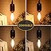 8-Pack SUNMEG 6W LED Filament Bulb Dimmable, Candelabra LED E12 Base, 2700K Warm White, 360 Degree Beam Angle, Equivalent to 60W Incandescent