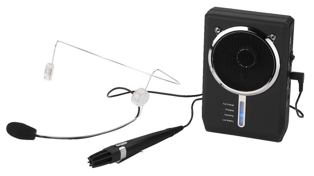 Amplificador de voz digital portátil con auriculares y micrófono miniatura micrófono de