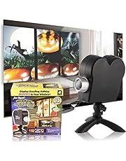 Halloween Holographic Projector, Halloween Party Lights 12 Built-in Movies Mini Window Home Theater Projector, Halloween Decorations