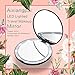 Lighted Travel Makeup Mirror, 1x/10x Magnifying Mirror, Handheld Folding Compact Mirror with LED Lights for Cosmetic, Camping, Personal Use and Travel