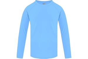 SEMOIS Boys' Rash Guard Long Sleeve UPF 50 Sun Shirts for Toddler Kids Rashguard Water Swimming
