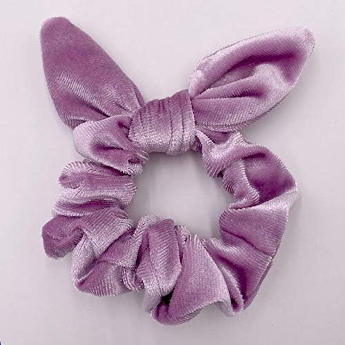 ビロードうさぎ耳ヘアーシュシュウサギの耳毛の弓ネクタイ弾性女の子 女性ポニーテール