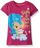 Shimmer and Shine Little Girls' Short Sleeve T-Shirt Shirt, Purple, 6