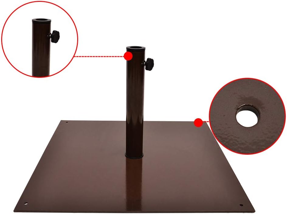Sundale Outdoor 40 Lbs Heavy Duty Square Steel Plate Stand Patio Umbrella Base Coffee Amazon Co Uk Garden Outdoors