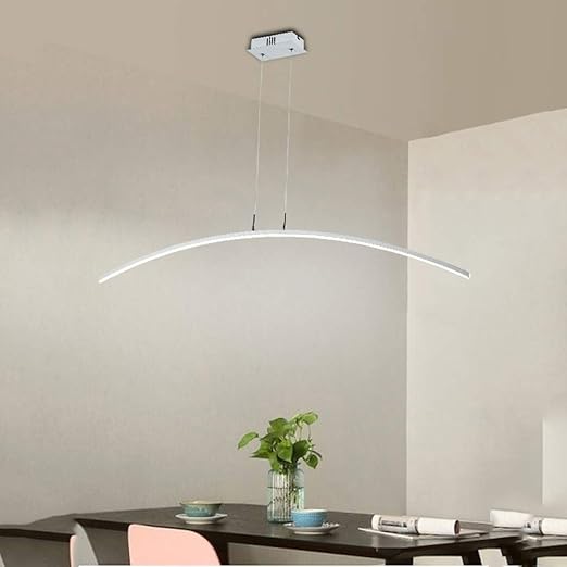 lampara colgante alargada led luz