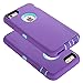 Lordther 5.5-Inch Armor ShieldOn Series Silicone TPU Case with Screen Protector for iPhone 6/6s Plus, Lavender Purple