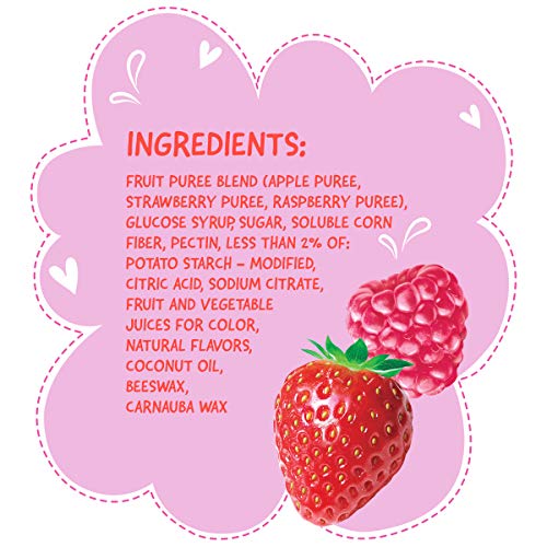 Fruittella Soft Gummy Candy, Strawberry and Raspberry Fruit Flavors, 5