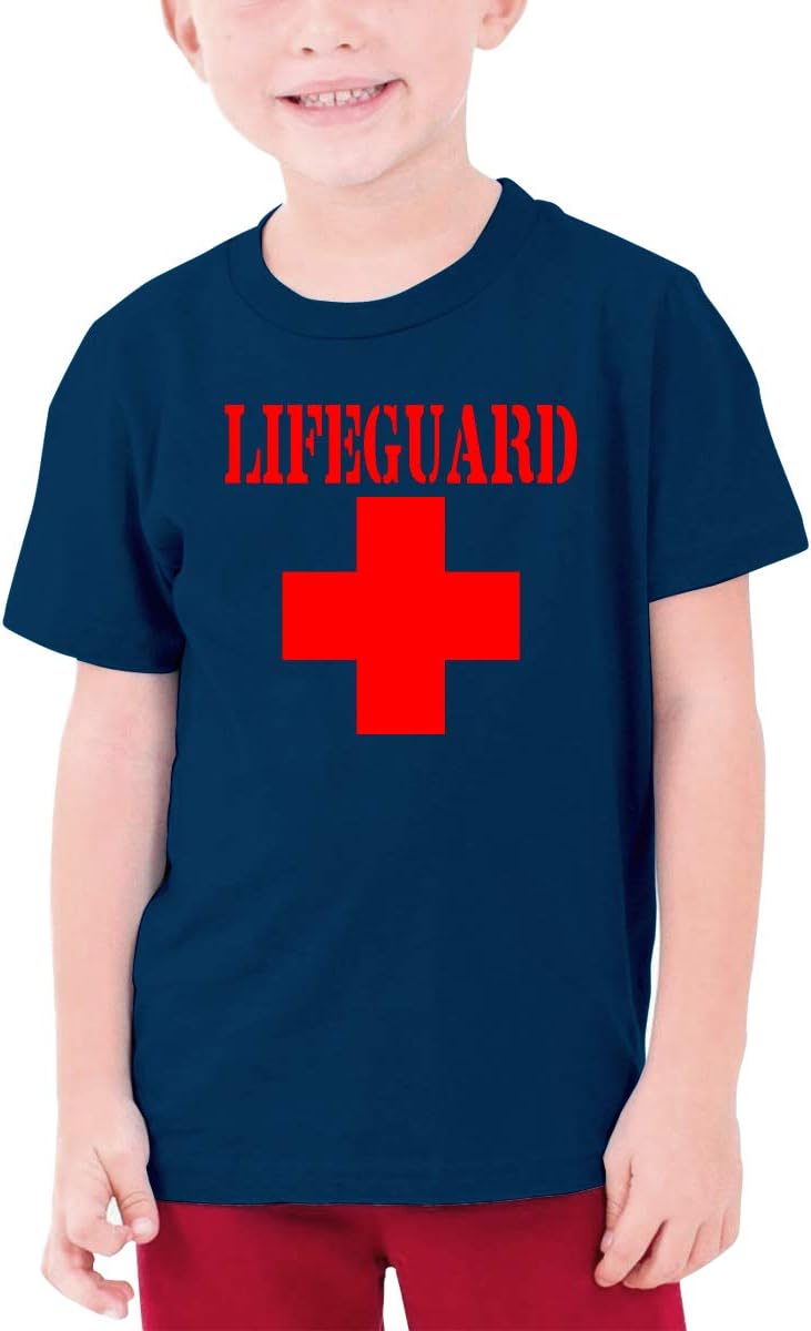 Lifeguard Gear Logo Teens Funny Short Sleeve T-Shirt Youth Cotton Casual Top Tee Summer White