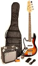 Ursa 2 JR RN PK 3TS Left Handed Sunburst 3/4 Size Bass Guitar Package w/Free Carry Bag, Amp and Instructional Video
