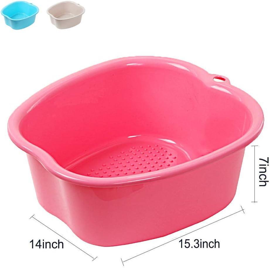 Huichao Large foot bath spa bowl, Thick Sturdy Plastic Foot Basin for