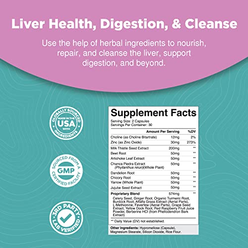 Liver Cleanse Detox & Repair Formula Herbal Liver Support Supplement