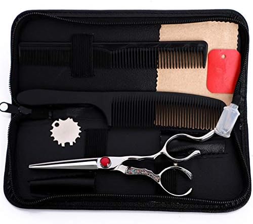 Hair Scissors Hairdressing Scissors Flat Shearing Equipment Set Hair Thinning Scissors and Box 6.0 Inch