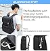 HFSX Vintage College Laptop Backpack for Women & Men - with USB Charging Port (Black, Fits 15.6 inch Notebook)