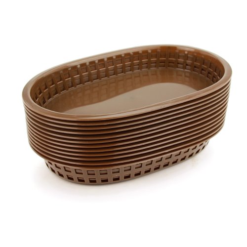 New Star Foodservice 44010 Fast Food Baskets, 10.5 x 7 Inch, Set of 36, Brown