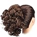 WeKen Hair Bun Medium Long Curly Synthetic Hairpiece Light Brown