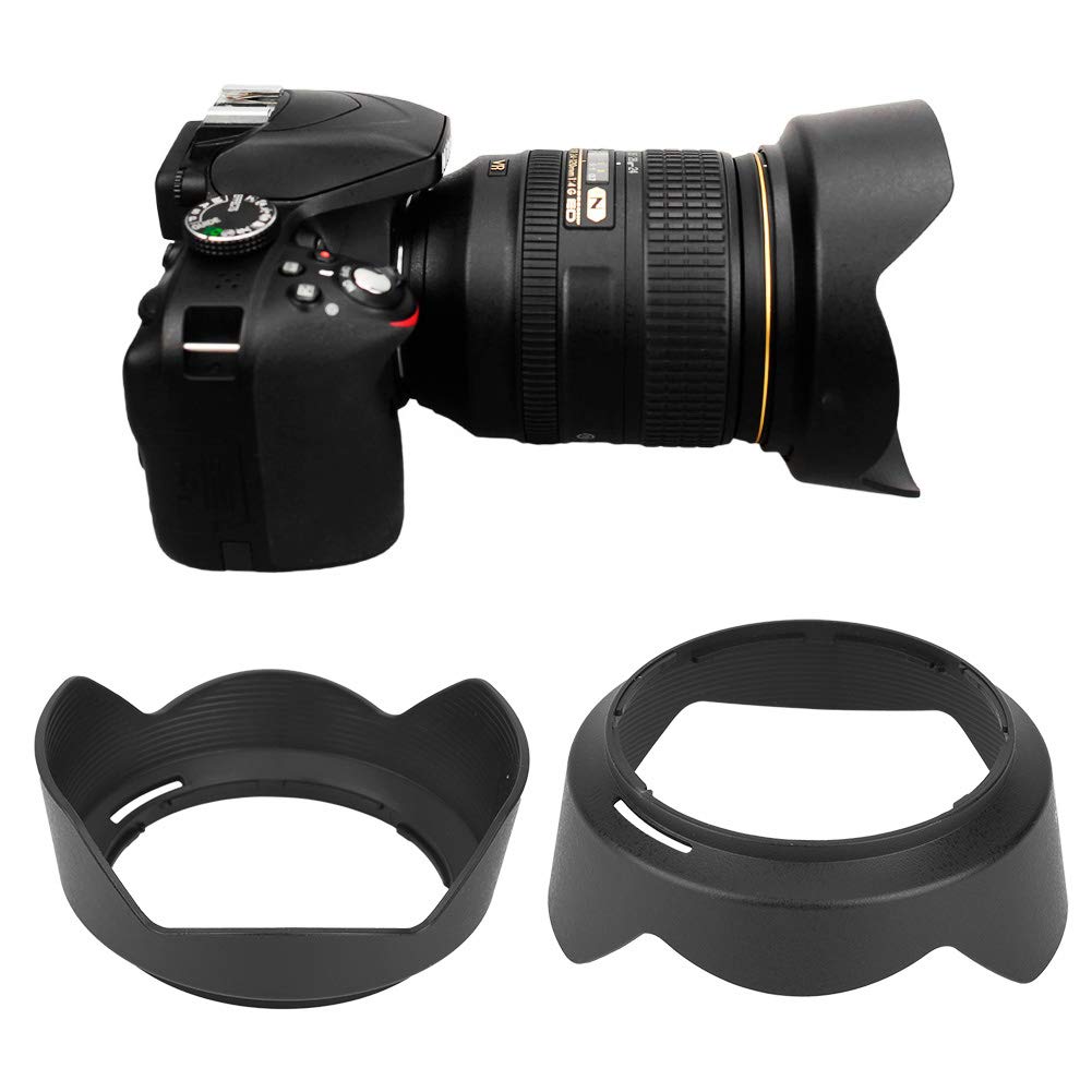 Bindpo HB-53 Lens Hood, Camera Lens Sunshade Rainproof Cover Replacement for Nikon Nikkor AF-S 24-120mm f/4G ED VR