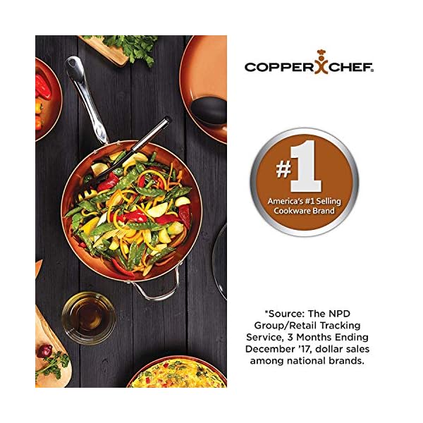 Copper-Chef-Cookware-9-Pc-Round-Pan-Set-Aluminum-and-Steel-with-Ceramic-Non-Stick-Coating-Cookware-Set-Includes-Lids-Frying-and-Roasting-Pans-Accessories-Pots-and-Pans-Set Copper Chef Cookware 9-Pc. Round Pan Set, Aluminum and Steel with Ceramic Non-Stick Coating Cookware Set, Includes Lids…