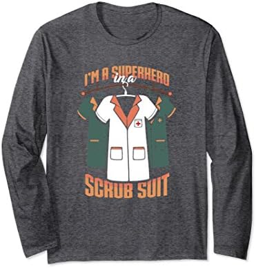 Unisex Superhero In A Scrub Suit Nurse T Shirt 2XL Dark Heather
