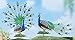 Collections Etc Hand-Painted Metal Peacocks Garden Stakes - Set of 2