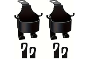 2pcs Car Seat Headrest Hooks with Built-In Cup Holders, Easy Install，Car Interior Accessories