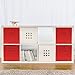 Sorbus Foldable Storage Cubes - 6 Fabric Baskets for Organizing Pantry, Shelf, Toy Box, Cubby, Closet Organizer - 11 Inch Collapsible Closet Organizers and Storage Bins - Red Storage Cubes with Handle