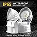 Amico 4 Pack LED Flood Light Outdoor Motion Sensor Light , Dual-Head 5000K Daylight White 2550 Lumens IP65 Waterproof, ETL Security Lights Motion Outdoor