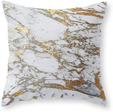 BrockOutletStore Pillowcases Gold Marble 18x18(inches)