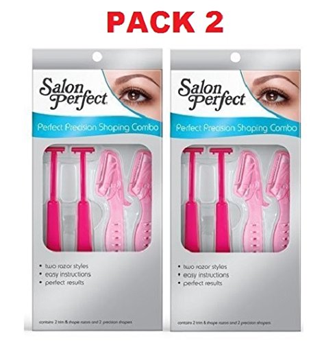 Combo 2 Sets Perfect Precision Trim and Shaping Brow Razors by Salon Perfect