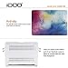 iDOO Matte Rubber Coated Soft Touch Plastic Hard Case for Macbook Air 13 inch Model A1369 and A1466 - Watercolor