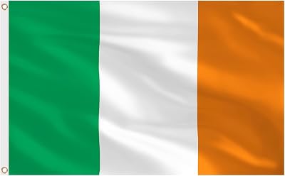 AhfuLife Irish Flag 5ft x 3ft Double Sided with Brass Eyelets Outdoor Flag