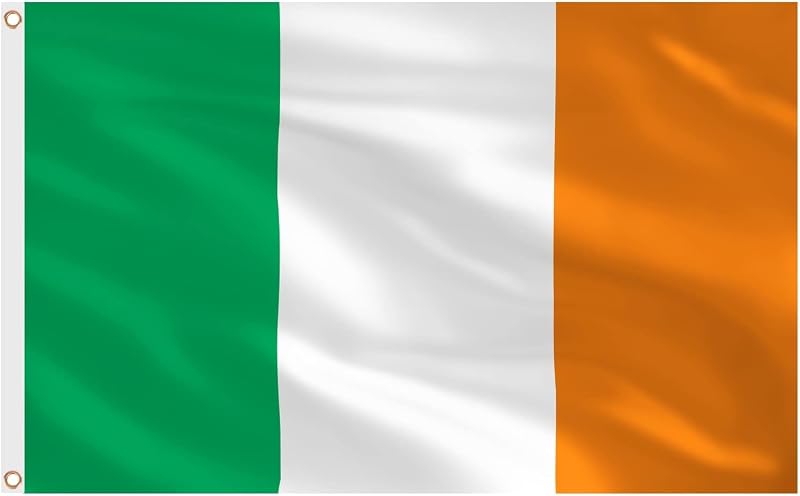 AhfuLife Irish Flag 5ft x 3ft Double Sided with Brass Eyelets Outdoor Flag