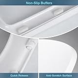MASS DYNAMIC Square Toilet Seat 40 x 36 cm Soft Close Quick Release Top Fixing view 8