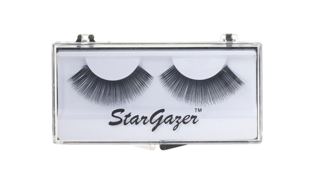 Stargazer False Eye Lashes style 16, synthetic lash pair includes glue.