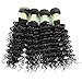 Golden Rule Hair Virgin Brazilian Hair Deep Wave Human Hair Extensions Unprocessed Remy Hair Weave Natural Color 400g 4 Bundles (18 20 22 24)