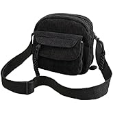 SimplCharm Women's Crossbody Bag Cute Corduroy Shoulder Bag Fashion Aesthetic Small Wallet Bag Adjustable Strap