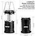 HEYGO Ultra Bright Portable LED Camping Lantern Camping lamp Light with 3 AA Batteries for Outdoor Equipment & Emergency (Black, Collapsible)