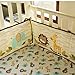 Wowelife Safari Nursery Bedding Upgraded Jungle Crib Bedding Set 7 Piece Lion and Elephant Baby Sets with Bumpers(Brown-7 Piece)