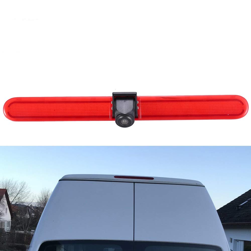 Transporter Van Night Vision HD Reverse Camera, Car Third Roof Top Mount Brake Light Backup Camera Rear View Camera for VW T5 Multivan Caravelle Hochdach/T6 mit Hochdach/T5 Camper/Lupo 6X/Seat Arosa