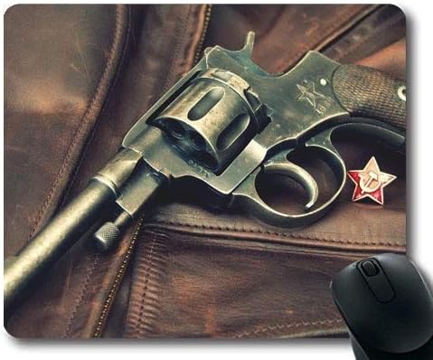 Large Gaming Mouse Pad,Pistols Firing,New Gun,Mouse Pad with Stitched Edges