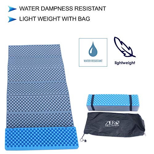 Zero Mile Mark Compact Foam Camping Mat Sleeping Pad Mattress for Tent – Lightweight and Damp Resistant – Includes Packing Bag for Hiking, Outdoor Camping and Mountaineering - Thumbnail 3